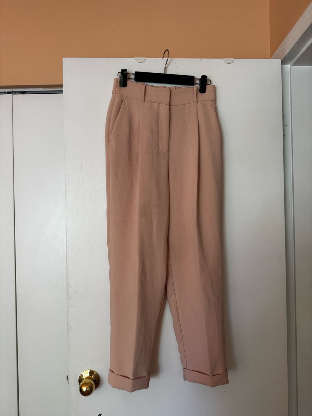 Wilfred Straight-Leg Trousers in Soft Peach